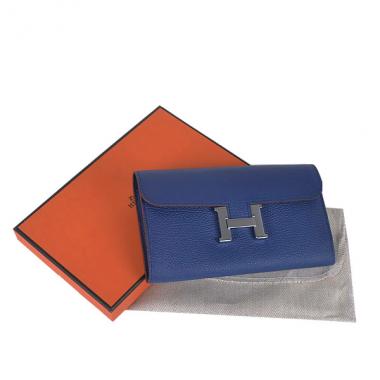 Hermes Wallet H6023 Ladies Wallet Blue