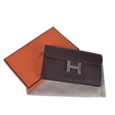 Hermes Wallet H6023 Ladies Wallet Coffee Replica