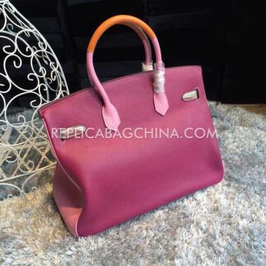 Hermes Handbag Calfskin Red