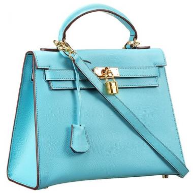 Replica Hermes Kelly 28 Blue Jean 608143