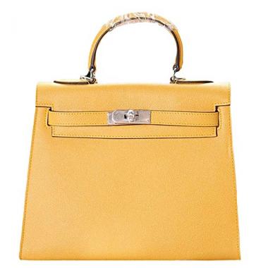 Replica Hermes Kelly 28 Yellow 608154