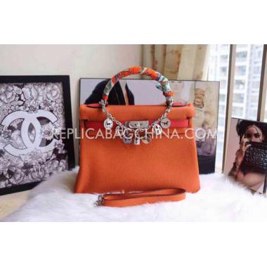 Hermes Kelly Handbag Orange