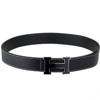 Hermes Large H Buckle Black Belt