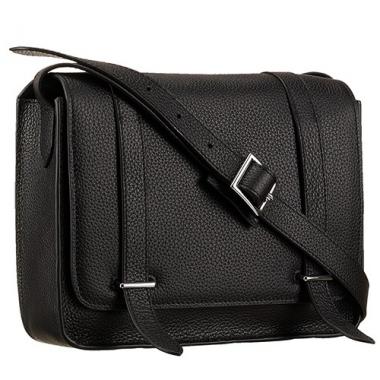 Hermes Man Messenger Large Black Bag