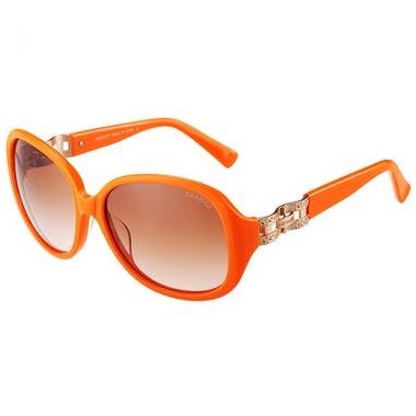 Replica Hermes Oversized Round Frame Orange Sunglasses 308100