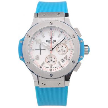 Hublot Big Bang Blue Strap White Dial Watch