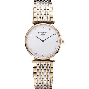 Longines La Grande Classique Two Tone Band White Dial Diamond Markers Homme  622101