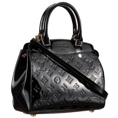 Louis Vuitton Brea Monogram Vernis PM Bag Black