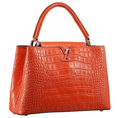 Louis Vuitton Capuciness Crocodile Leather OrangeMM 607548 Replica