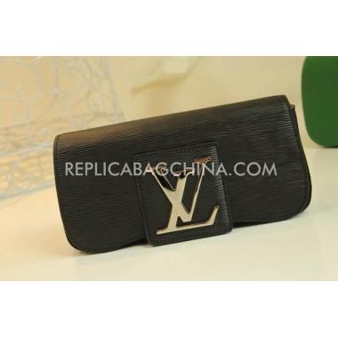 Louis Vuitton Black Clutch Leather Wallet