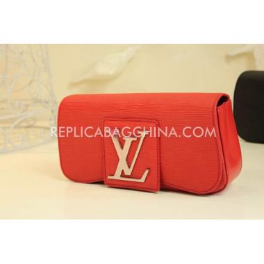 Louis Vuitton Clutch Wallet Red Leather