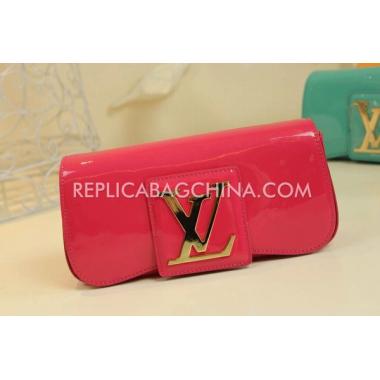 Louis Vuitton Patent Leather Wallet Clutch Red Replica