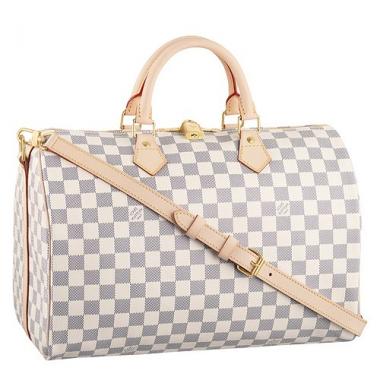 Louis Vuitton Damier Azur Speedy 35 with Shoulder Strap