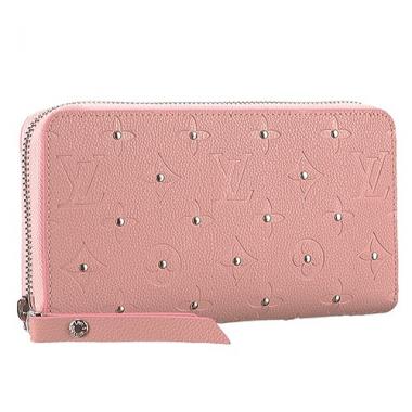 Cheap Louis Vuitton Empreinte Zippy Wallet With Studs Light Pink