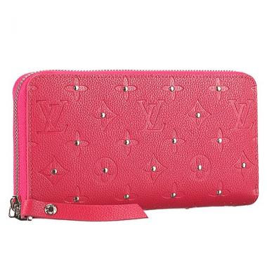 Louis Vuitton Empreinte Zippy Wallet With Studs Pink