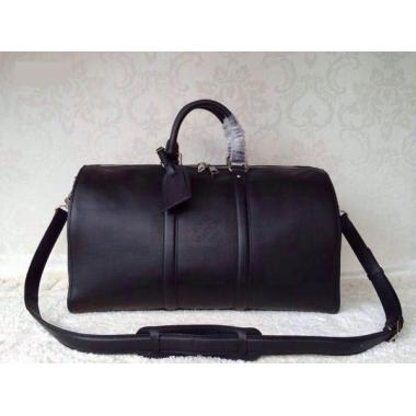 Louis Vuitton Travelling Bag Black Calfskin Handbag