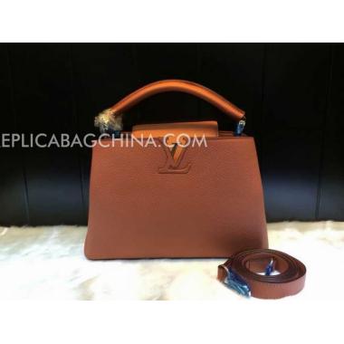 Louis Vuitton Handbag Calfskin Brown Replica