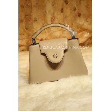 Louis Vuitton Apricot Calfskin Handbag