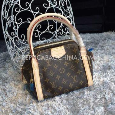 Louis Vuitton Monogram Brown Handbag Calfskin