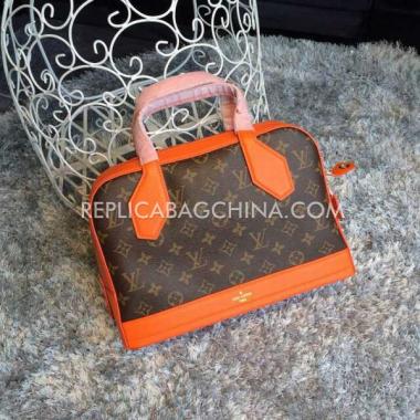 Louis Vuitton Handbag Monogram Brown Calfskin