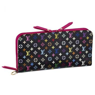 Replica Louis Vuitton Insolite Pouchette Black Murakami With Pink