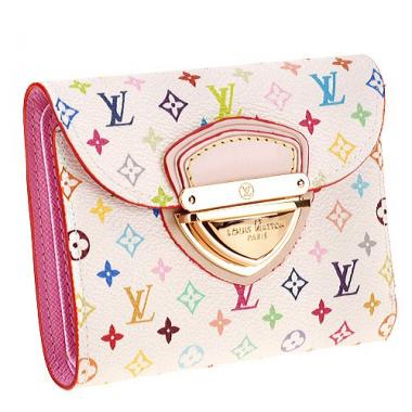 Louis Vuitton Koala White Murakami Wallet White-Pink