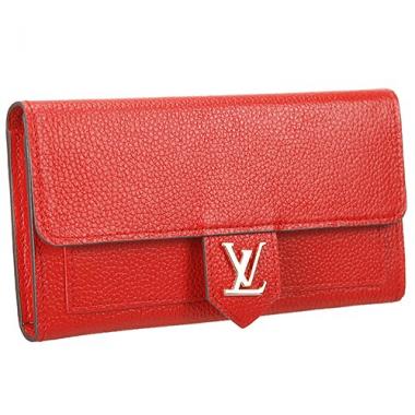 Louis Vuitton Lockme Wallet Red