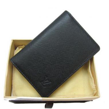 Louis Vuitton Taiga Leather M30512 Black Cow Leather Card Bags Replica