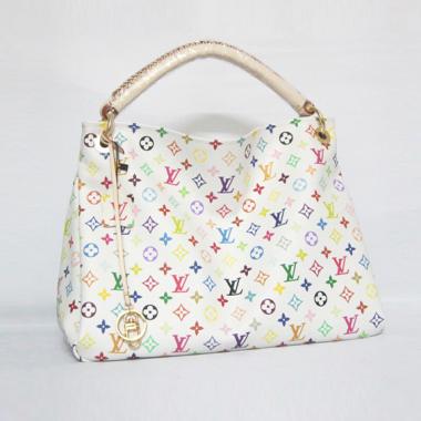 Cheap Louis Vuitton Monogram Multicolore M40429 White Cow Leather Cross Body Bag