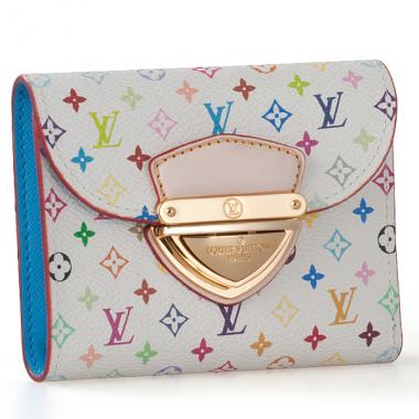 Louis Vuitton Monogram Multicolore M58085 Canvas Wallet Ladies