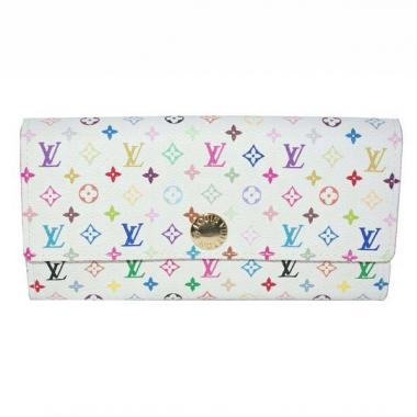 Cheap Louis Vuitton Monogram Multicolore M60004 Canvas Small Ladies Wallet