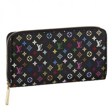 Replica Louis Vuitton Monogram Multicolore M60243 Black Small Wallet