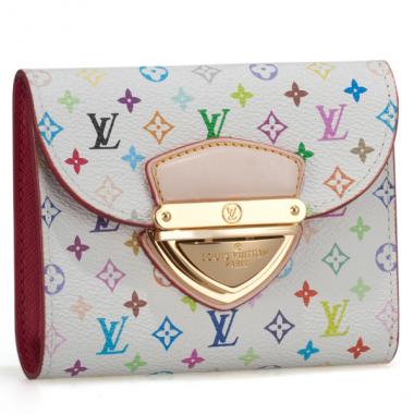 Louis Vuitton Monogram Multicolore M60280 White Small Wallet Replica