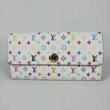 Louis Vuitton Monogram Multicolore M61734 Canvas Small Ladies Wallet