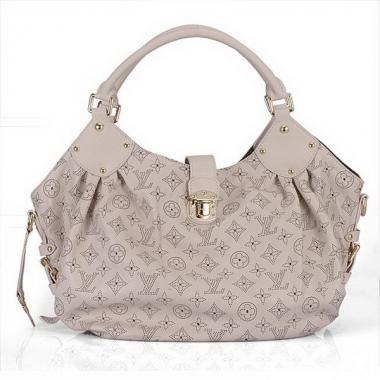 Louis Vuitton Mahina Leather M93059 Beige Cow Leather Cross Body Bag