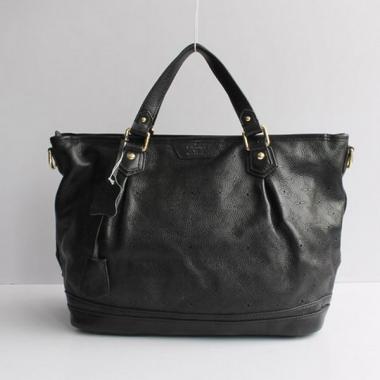 Louis Vuitton Mahina Leather M93178 Black Cow Leather Large Bags