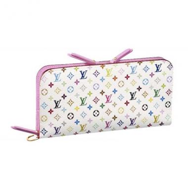 Cheap Louis Vuitton Monogram Multicolore M93751 White Cow Leather Ladies Wallet