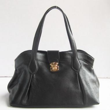 Louis Vuitton Mahina Leather M97081 Black Cow Leather 2way