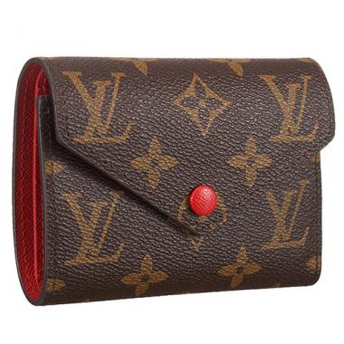 Replica Louis Vuitton Monogram Canvas Compact Curieuse Wallet Red 18926992