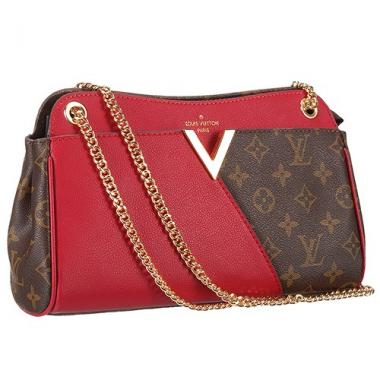 Replica Louis Vuitton Monogram Kimono Shoulder Bag Dark Red