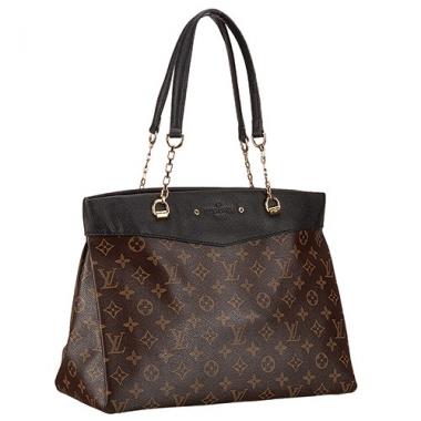 Louis Vuitton Monogram Pallas Shopper Bag Black Replica