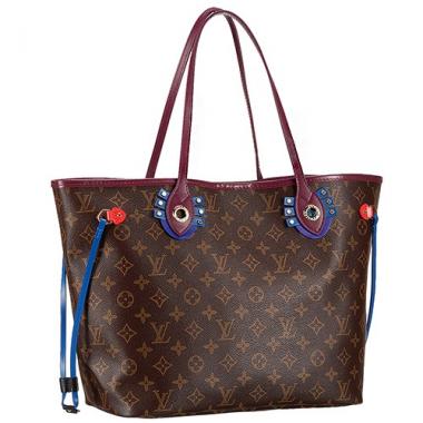 Louis Vuitton Monogram Totem Neverfull Plum