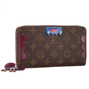 Louis Vuitton Monogram Totem Zippy Wallet Plum