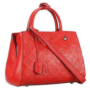 Louis Vuitton Montaigne Empreinte Studs BB Red