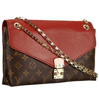 Cheap Louis Vuitton Pallas Chain Bag Dark Red 608252