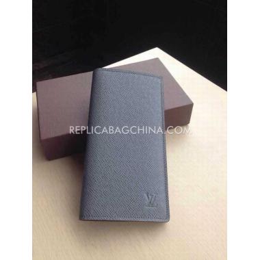 Replica Louis Vuitton Grey Calfskin Wallet Purse