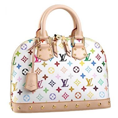 Cheap Louis Vuitton White Murakami Alma PM