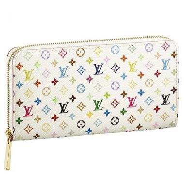 Louis Vuitton Zippy Wallet White Murakami