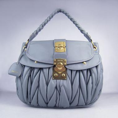 Miu Miu  078 Ladies Lambskin Grey