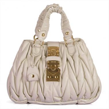 Cheap Miu Miu  090 Ladies Lambskin Apricot